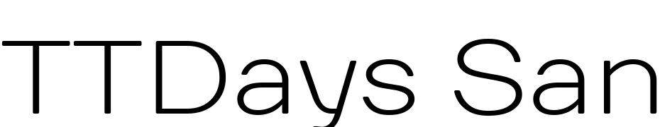 TTDays Sans Light cкачати шрифт безкоштовно